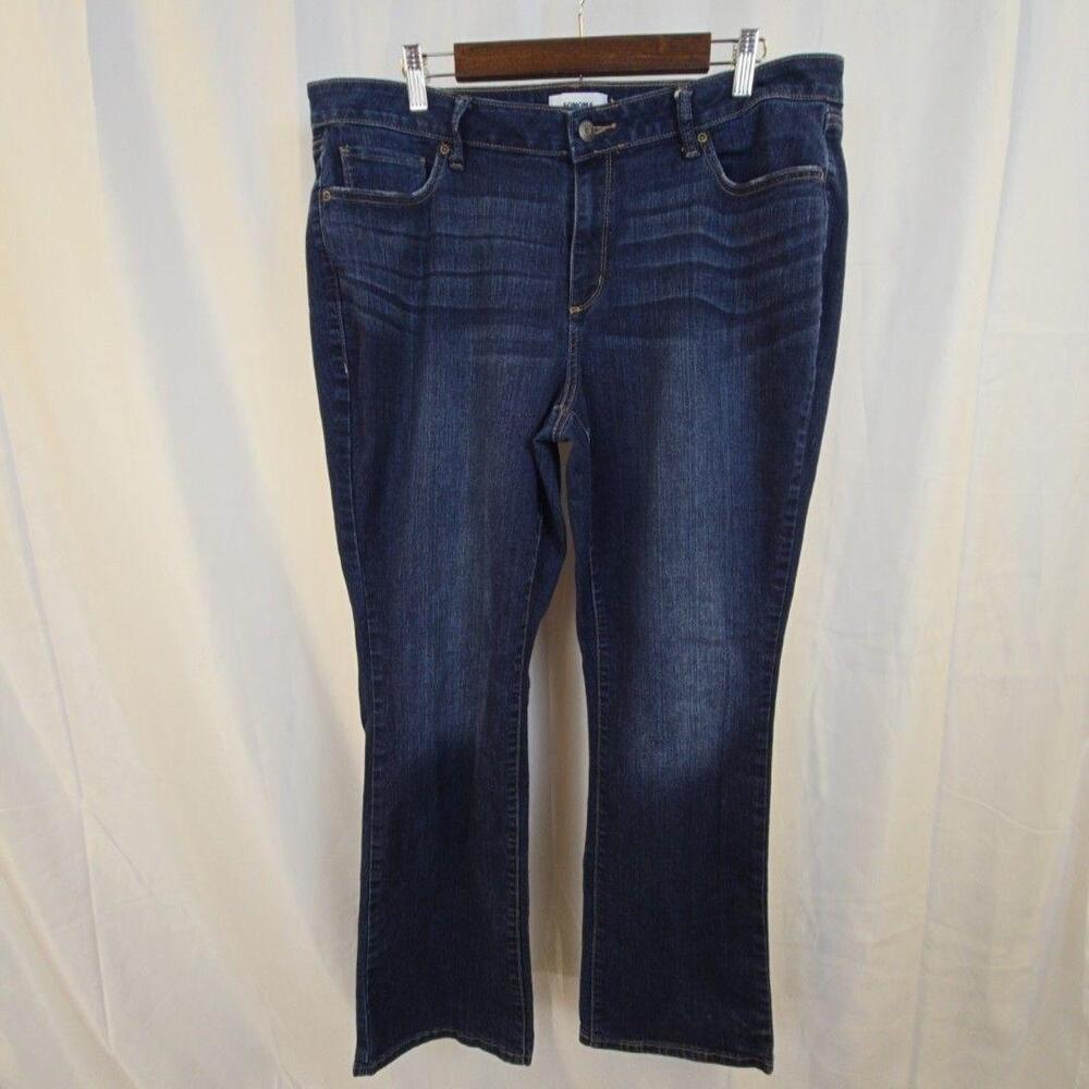 Sonoma Goods For Life Jeans Womens 16W Dark Wash Curvy Bootcut Stretch Denim
